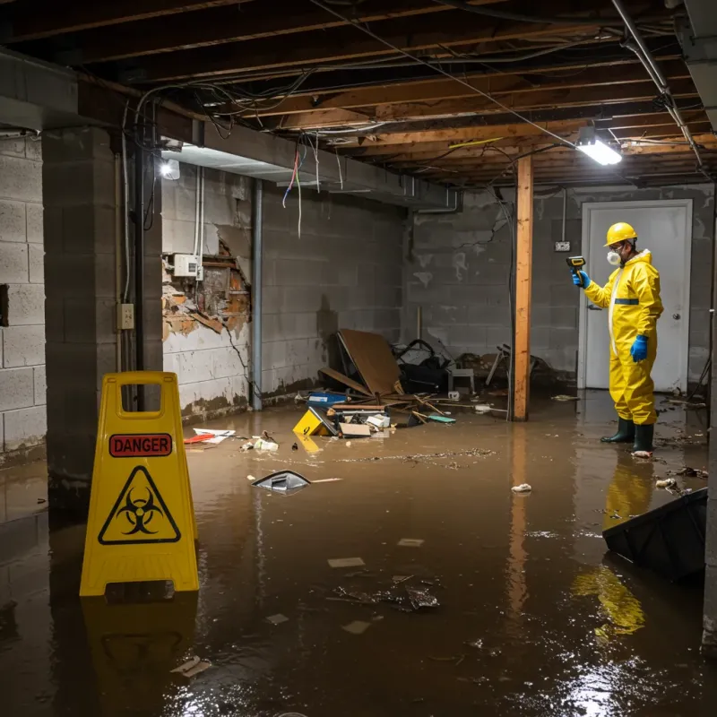 Flooded Basement Electrical Hazard in Judson, SC Property